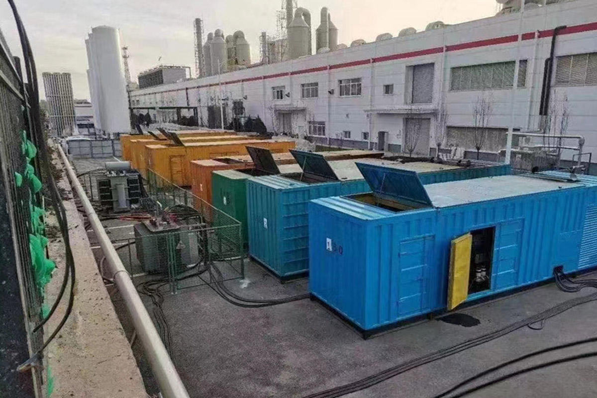 浩口原种场发电机租赁施工现场